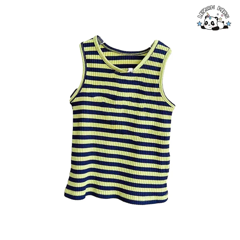 LEZONKIDS - Factory direct price sweet green sleeveless tank top and skirt girls clothing sets girl outfit set 2pcs